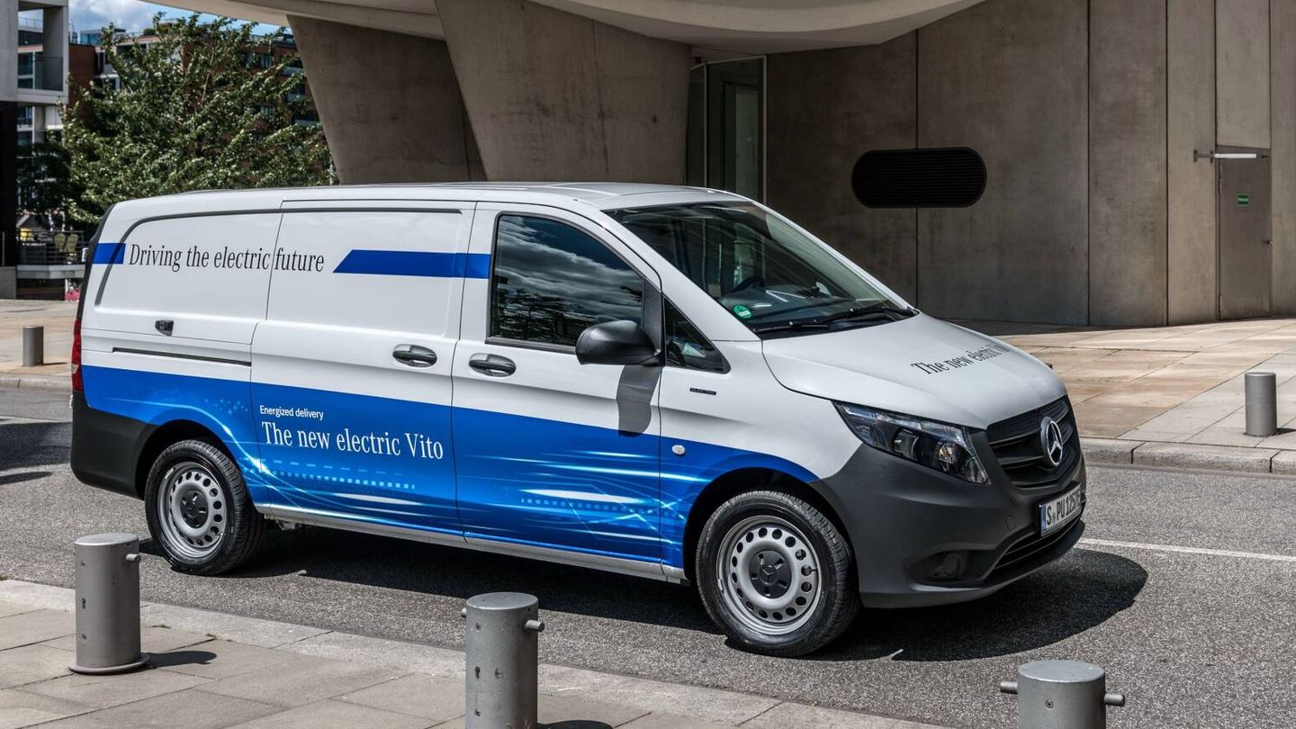 El eVito, la versión eléctrica de la Vito, llegó en 2019 y tiene una autonomía de 308 kilómetros.