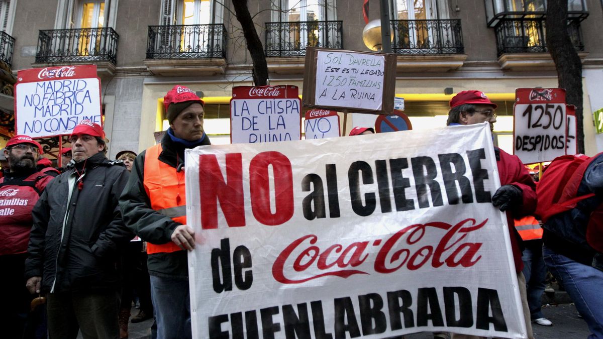 Los trabajadores de Coca-Cola se manifiestan en Madrid para frenar los despidos