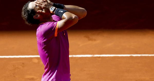Foto: Nadal celebra su victoria ante Djokovic. (EFE)