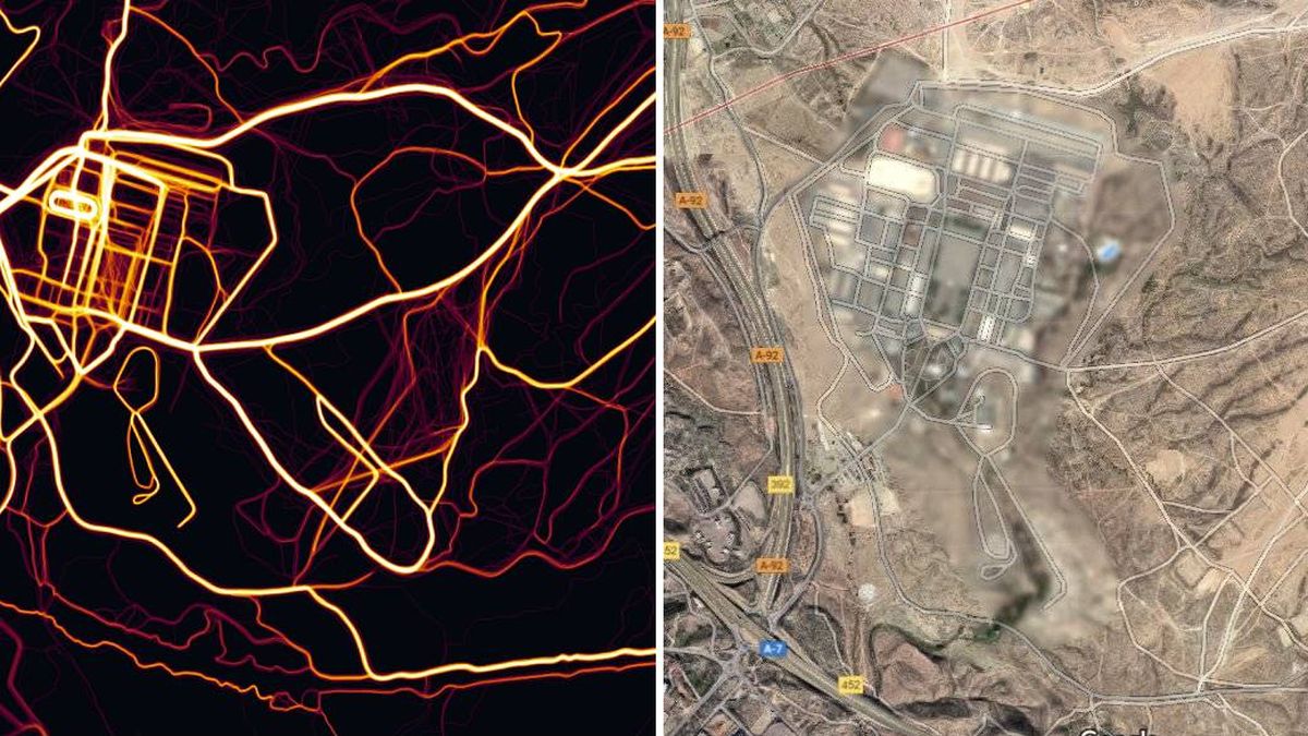 La app de 'running' Strava desvela bases militares y otras zonas sensibles en España