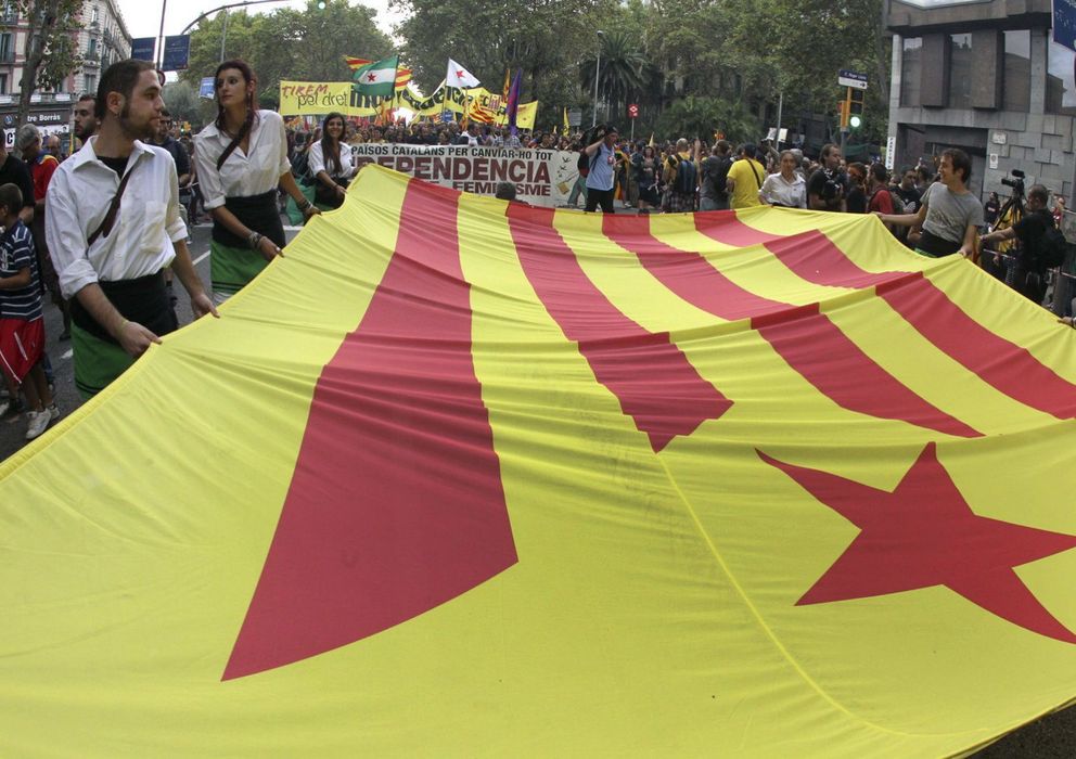 Foto: Manifestación de la diada nacional de Cataluña (Efe)