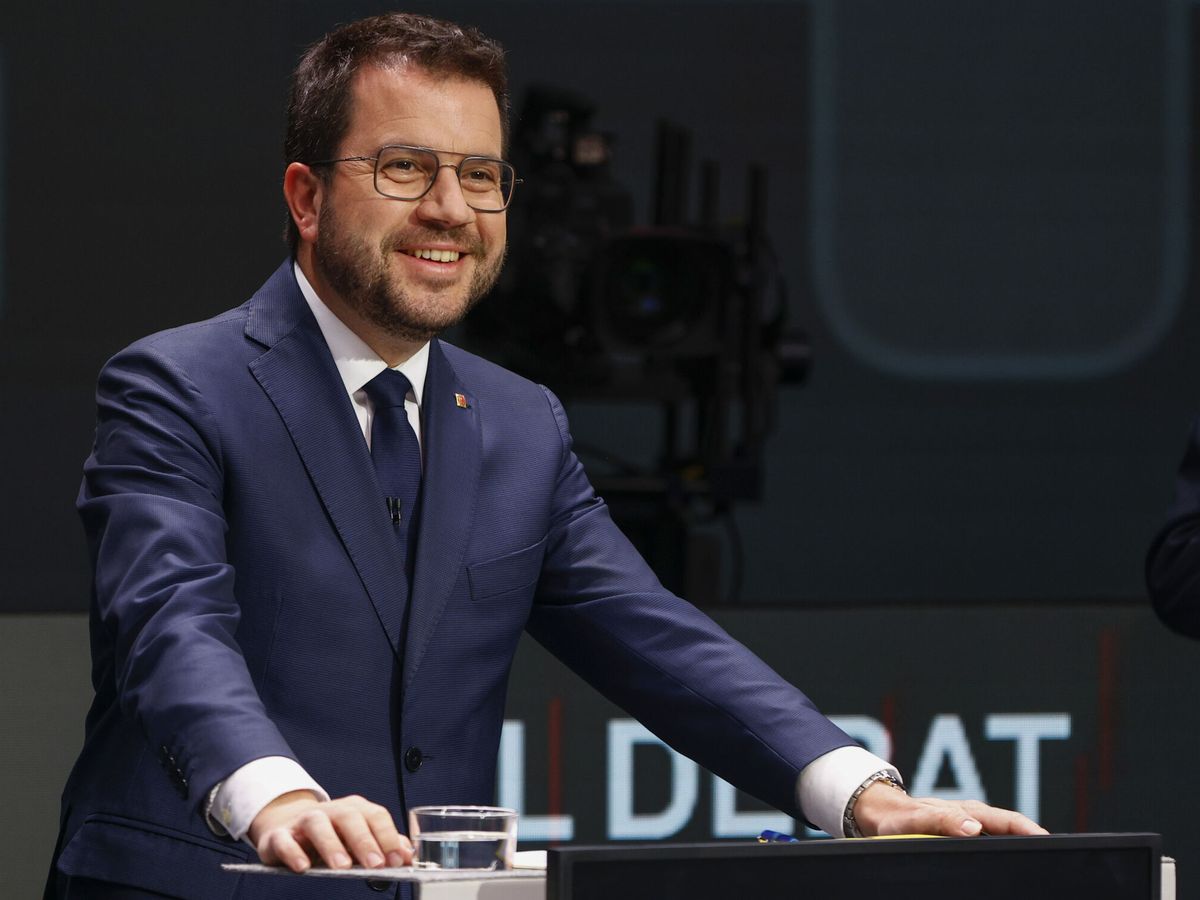 Foto: Pere Aragonès durante el debate organizado por TV3. (EFE/Quique García)