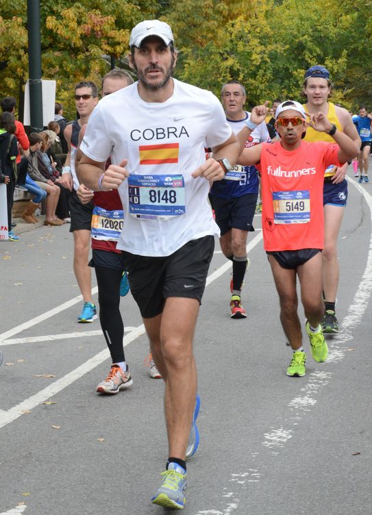 Alfonso de Borbón durante la Maratón de Nueva York (Cordon Press)