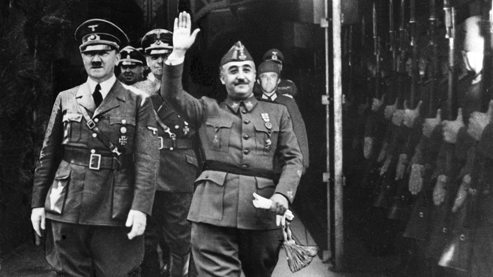 Foto: Francisco Franco y Adolf Hitler, en Hendaya, en octubre de 1940.