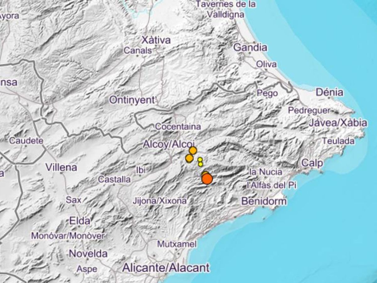 Foto: Un terremoto de 3,6 grados se deja sentir al norte de Alicante y al sur de Valencia (IGN)