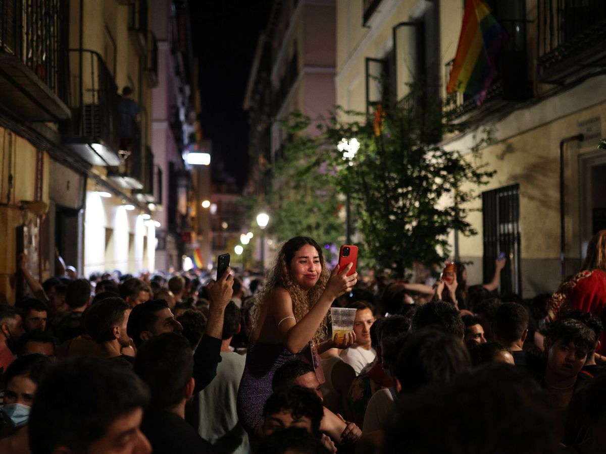 Foto: Las calles de Chueca el 4 de julio, fin de semana del Orgullo LGTBI. (EFE)
