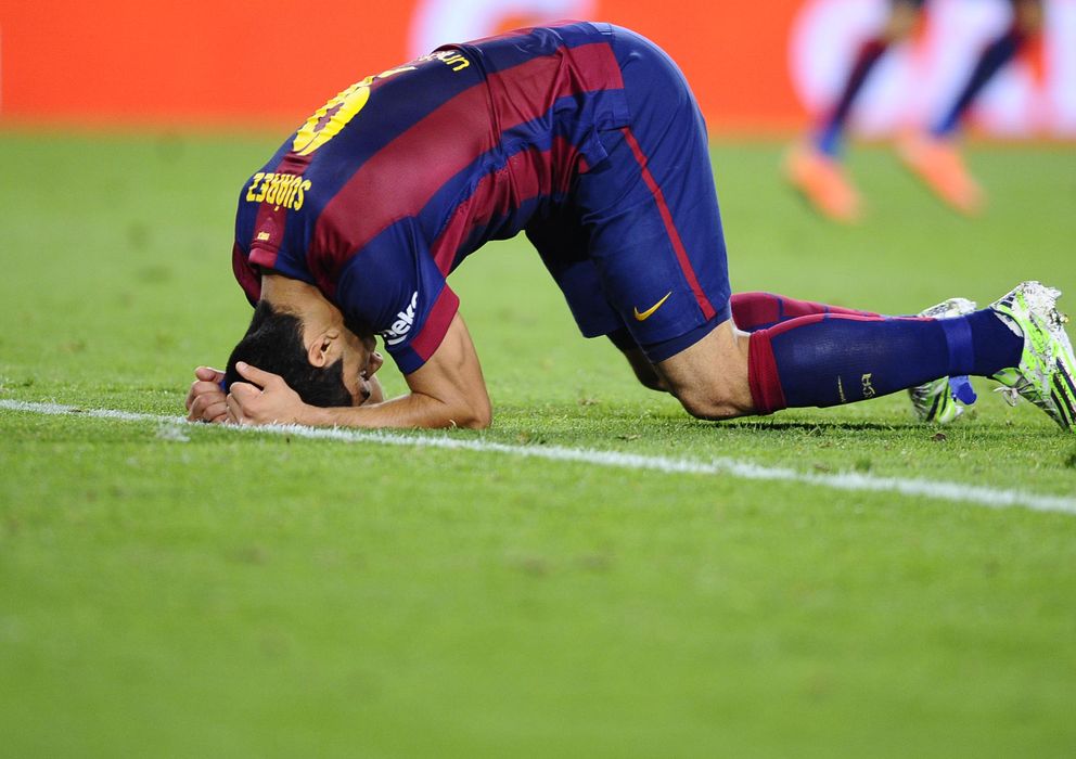 Foto: Luis Suárez se lamenta durante un partido (AP)