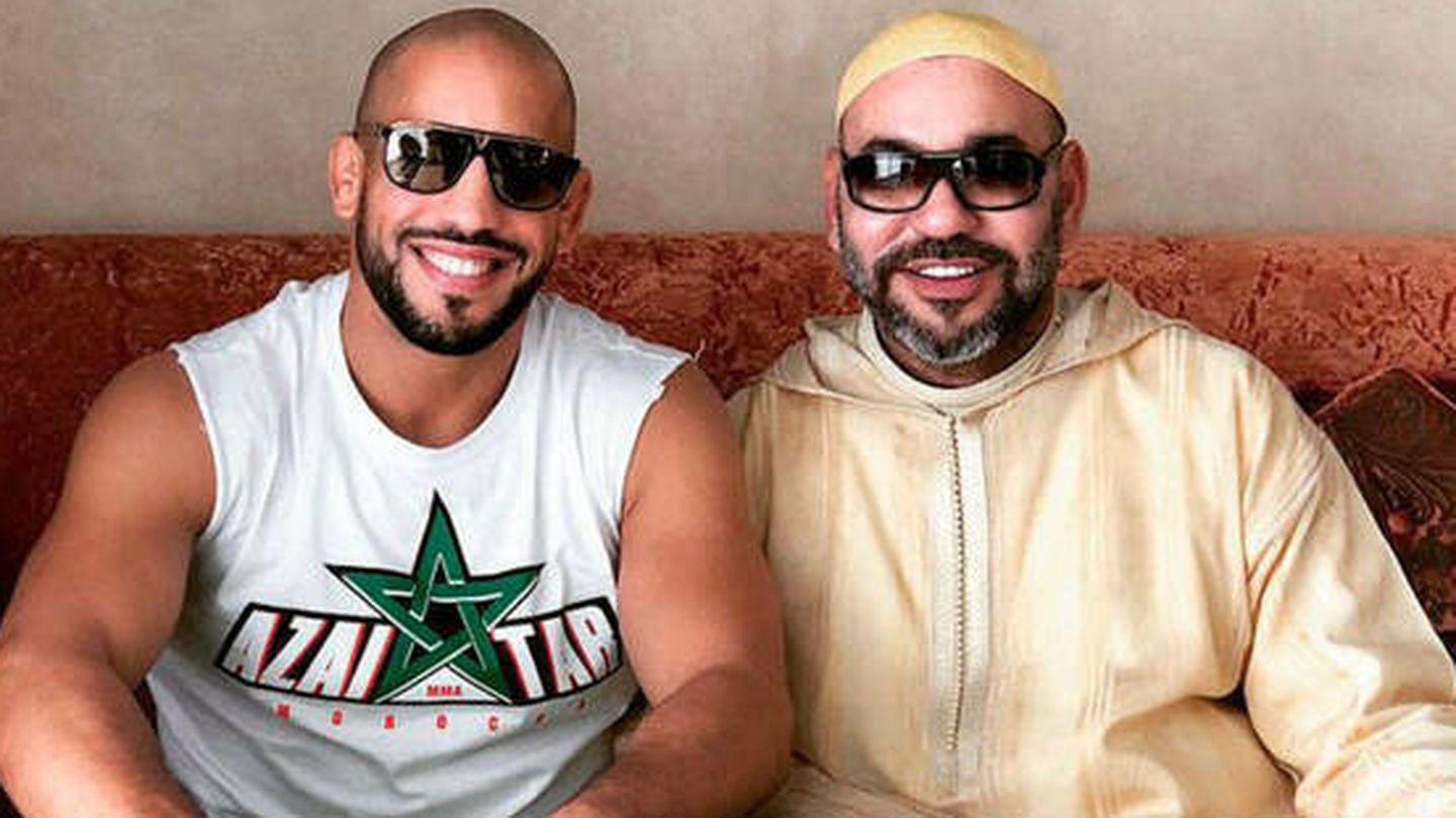 El boxeador conocido como Gladiator y Mohamed VI. (Instagram)