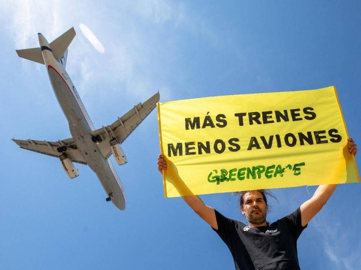 Foto: Greenpeace denuncia la falta de conexiones ferroviarias en la UE. (Greenpeace)