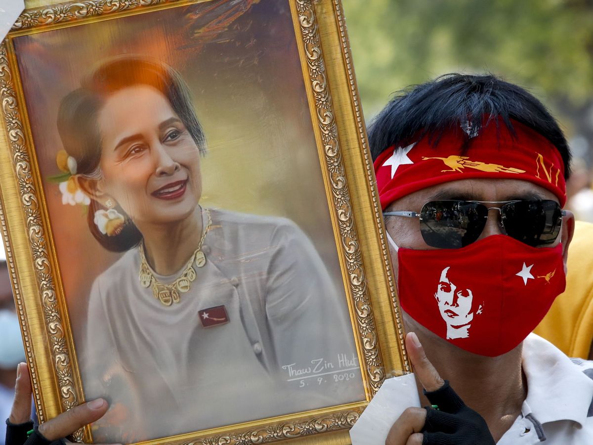Foto: Retrato de Aung San Suu Kyi. (EFE)