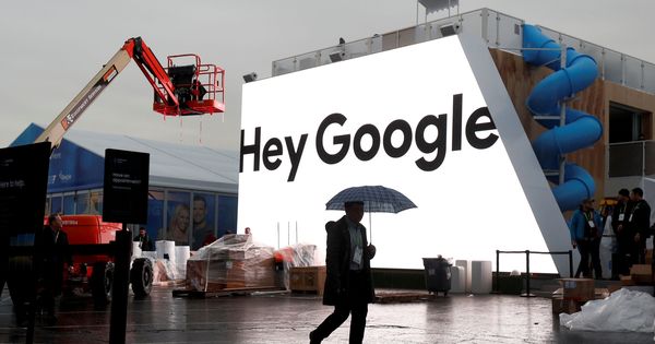 Foto: Montaje de la convención 'Hey Google' celebrada en Las Vegas el pasado enero. (Reuters)