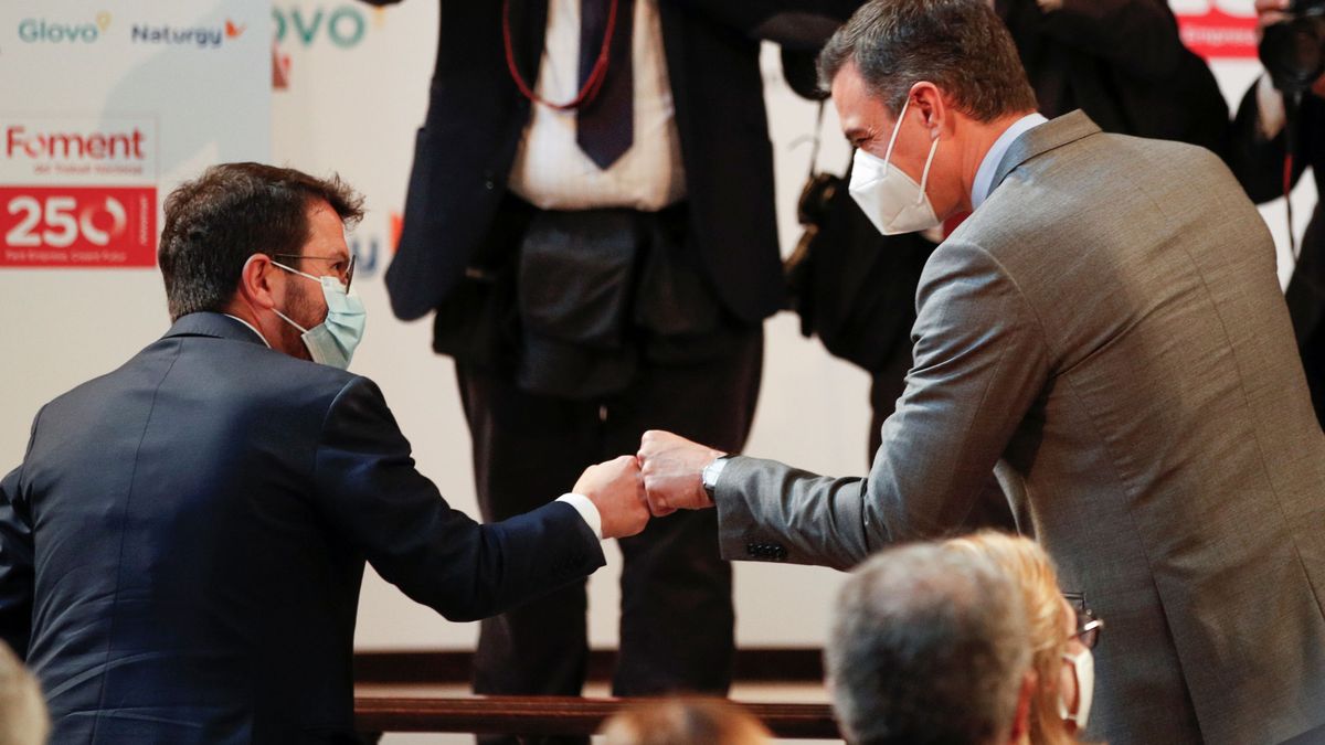 Sánchez promete "valentía" y "generosidad" en su primer acto con Aragonès