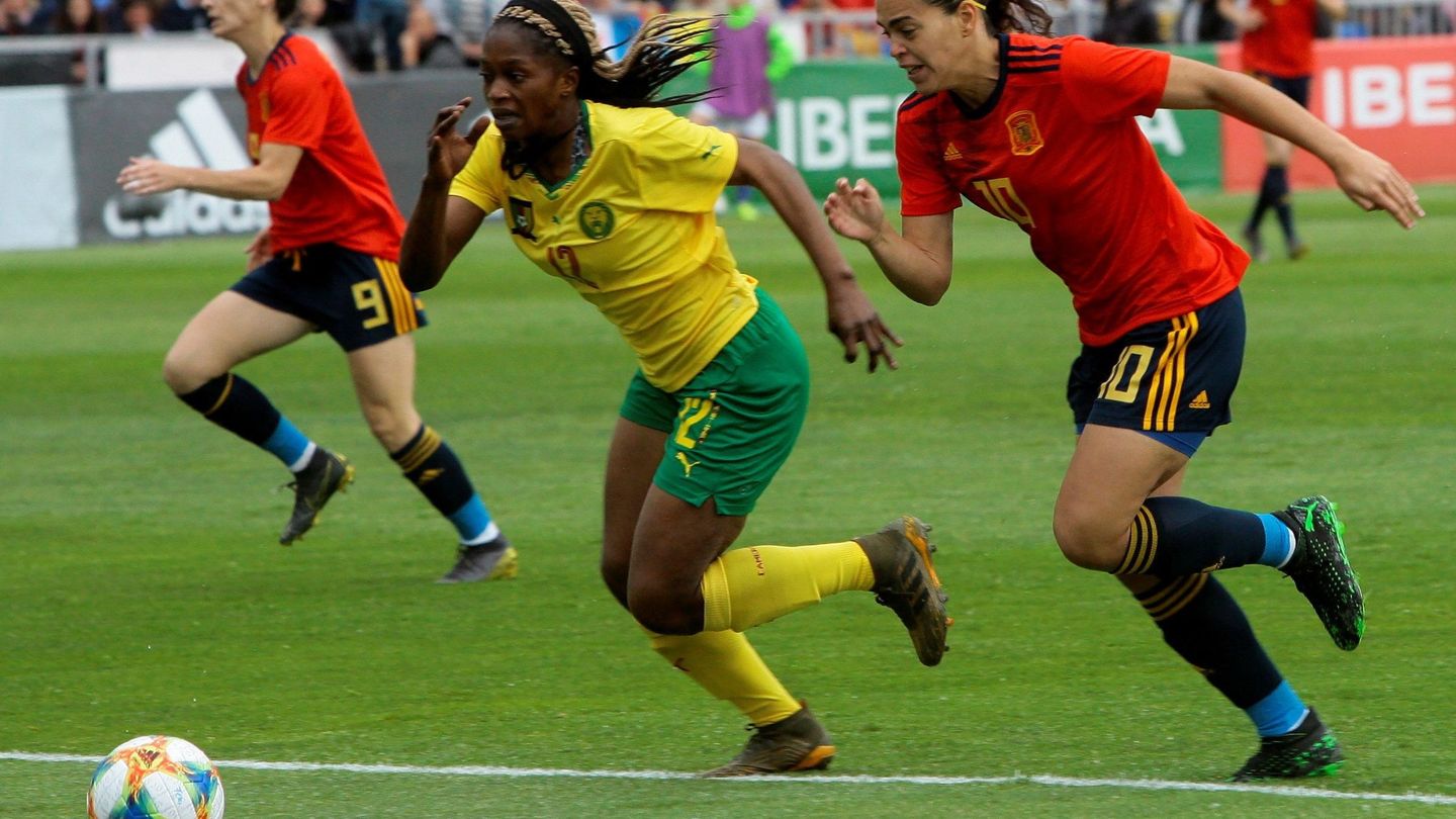 Damaris Egurrola, en un partido de la Selección española contra Camerún, disputado en Guadalaja. (EFE)