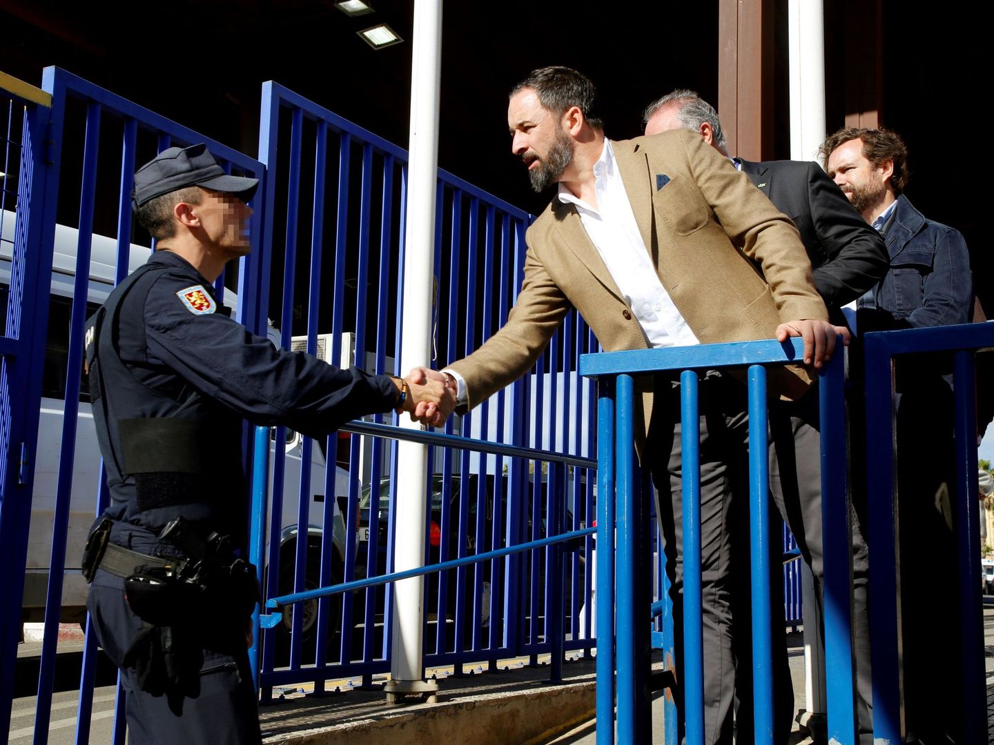 Santiago Abascal, en noviembre de 2018, en la frontera de Melilla con Marruecos. (EFE)