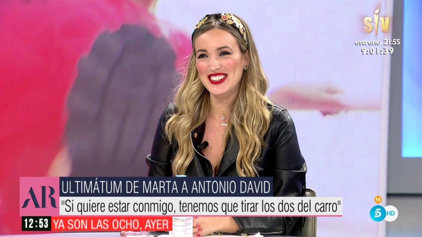 Marta Riesco en 'Ya son las ocho'. (Mediaset España)