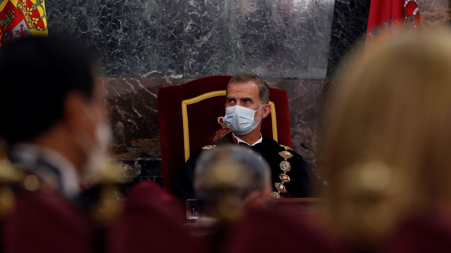 Felipe VI, durante la inauguración del año judicial. (EFE)