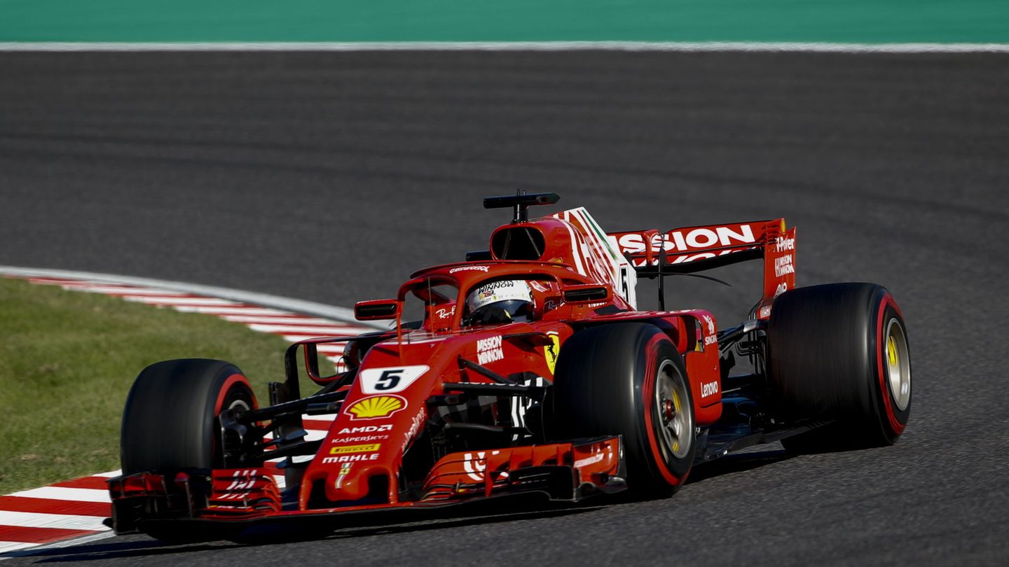 Vettel durante el Gran Premio de Japón. (EFE)