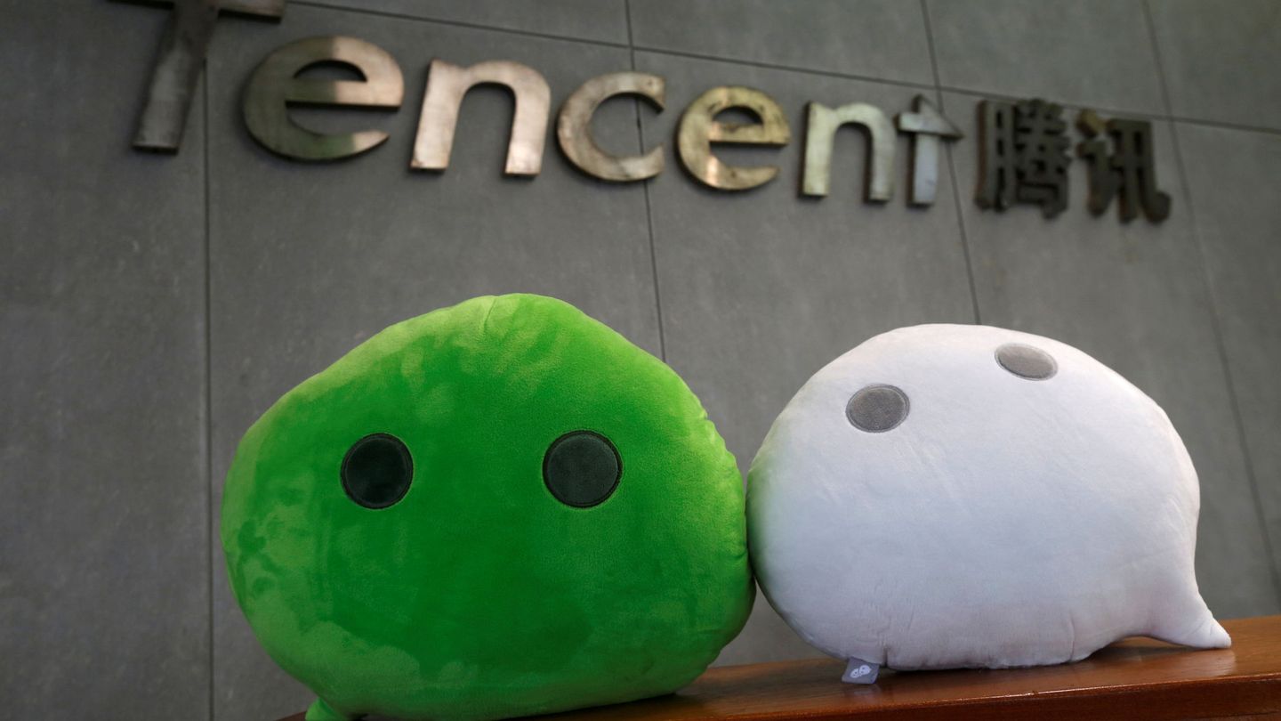 Las mascotas de WeChat, parte de Tencent. (Reuters)