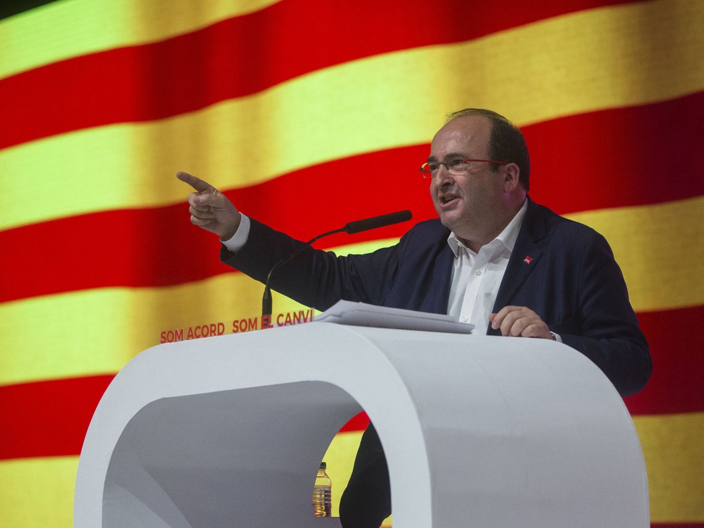 El líder del PSC, Miquel Iceta, proclamado candidato del PSC a la presidencia de la Generalitat de Cataluña. (EFE)