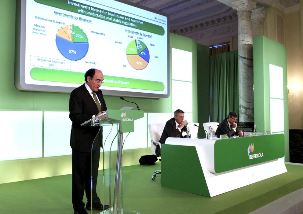 Foto: Ignacio Sánchez Galán, en la presentación de los resultados y plan de inversiones de Iberdrola. (Efe)
