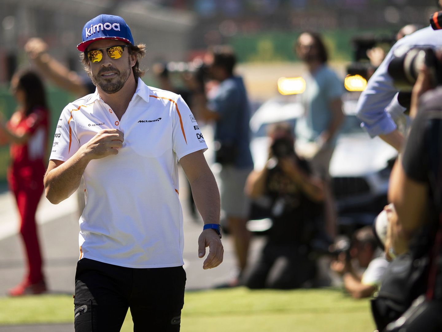Fernando Alonso en Silverstone. (Efe)