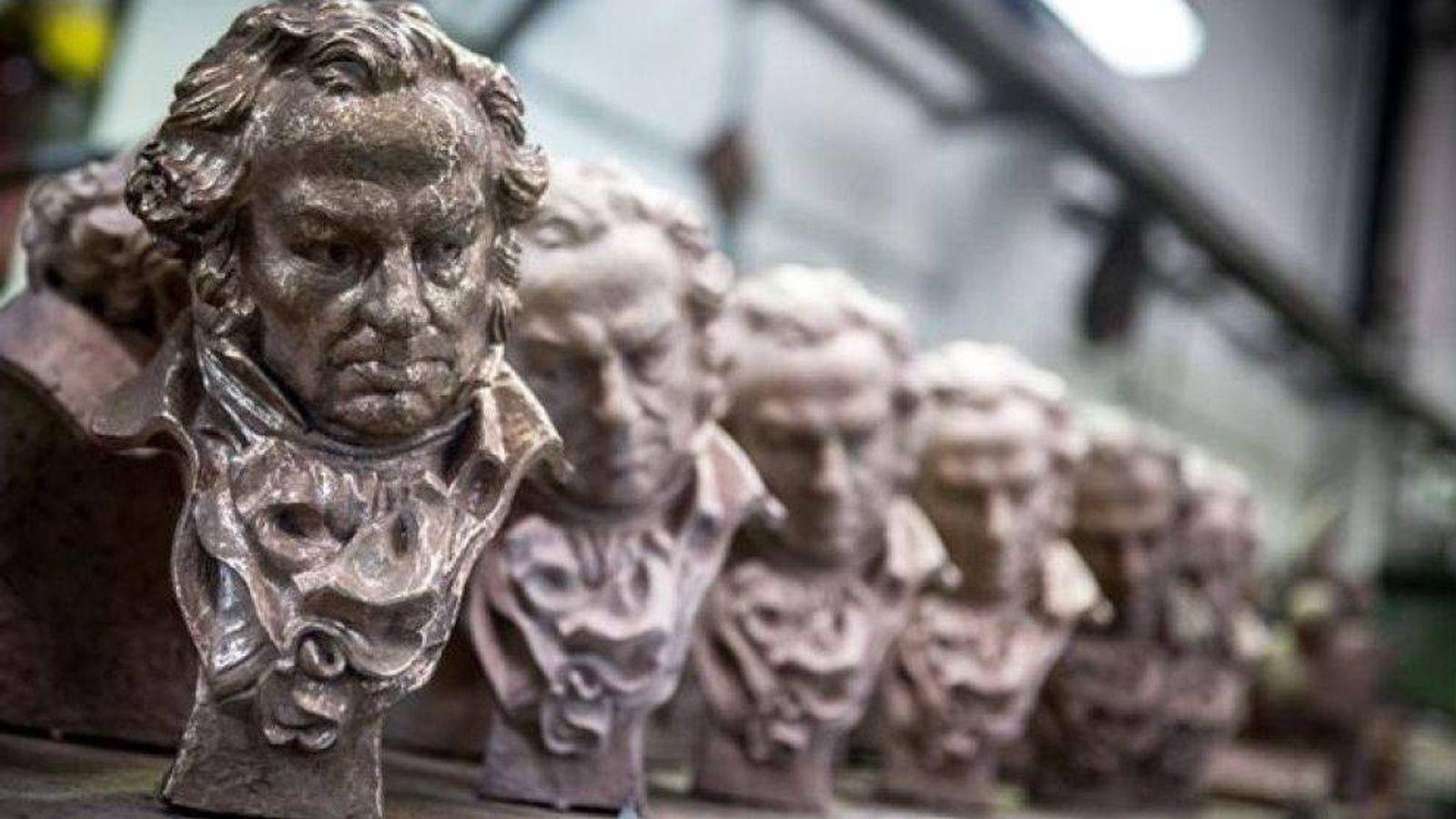 Foto: Estatuillas que se entregan en los premios Goya. (EFE)