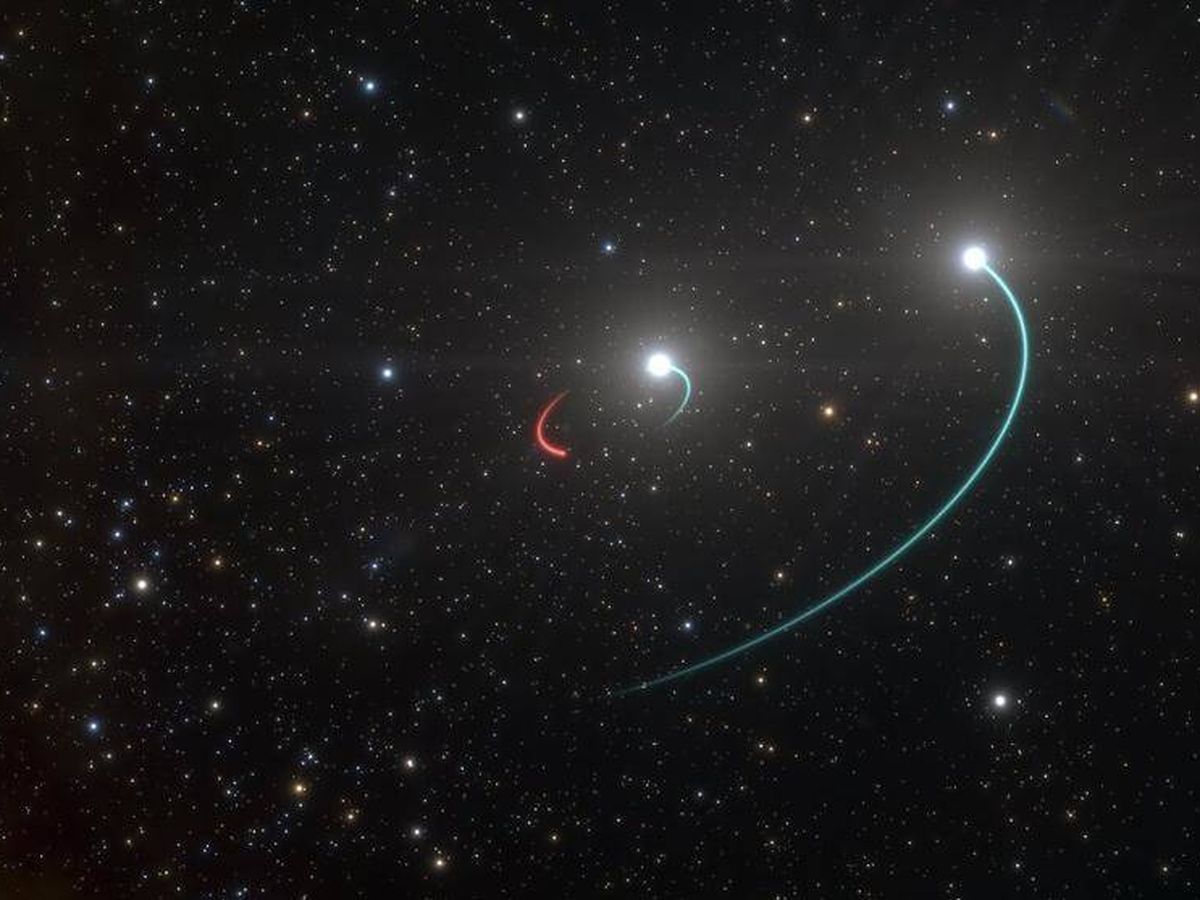 Foto: lustración del sistema estelar donde se encuentra el "agujero negro" de la polémica. Foto: Observatorio Europeo Austral 