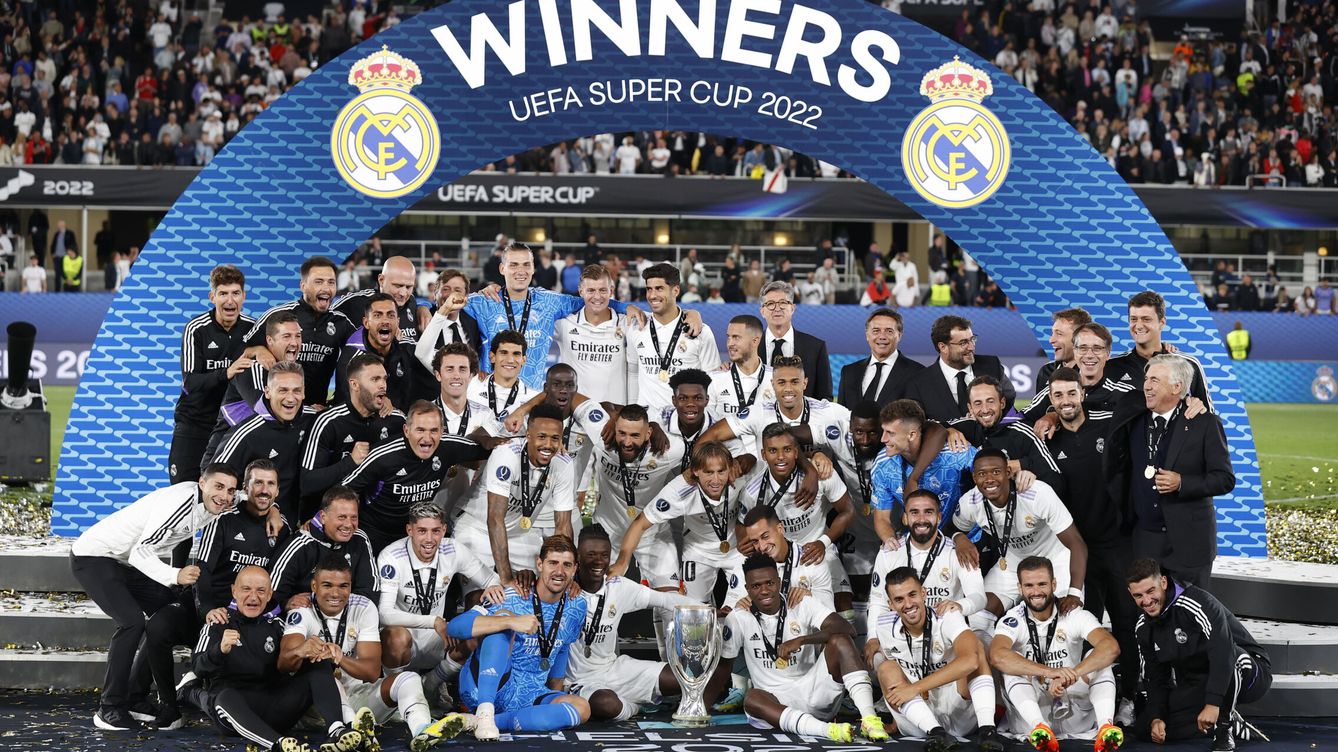 Foto: El Real Madrid, campeón de la Supercopa de Europa. (EFE/Chema Moya)