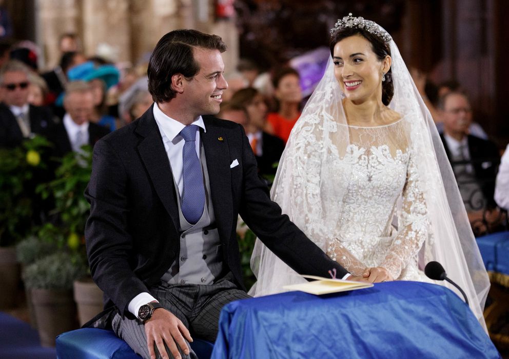 Foto: Félix y Claire de Luxemburgo durante su boda religiosa en septiembre de 2013 (I.C.)