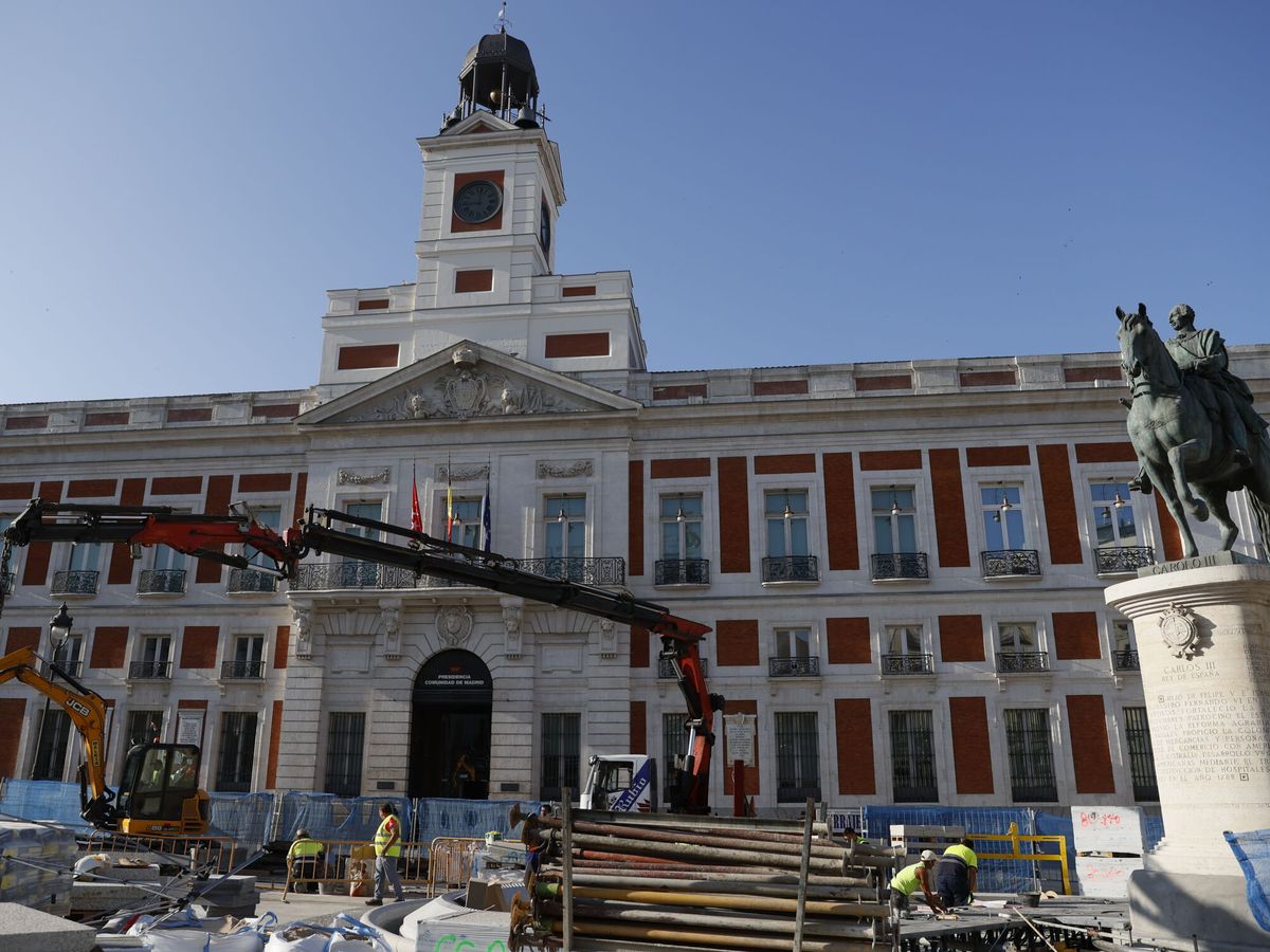 Foto: Obras en la Puerta del Sol. (EFE/Mariscal)