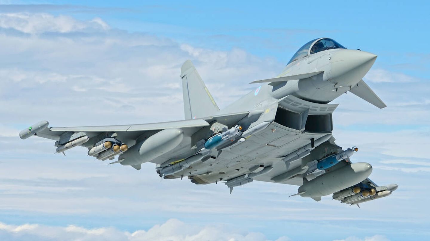 Eurofighter británico armado con misiles Brimstone. (Eurofighter/Jamie Hunter)