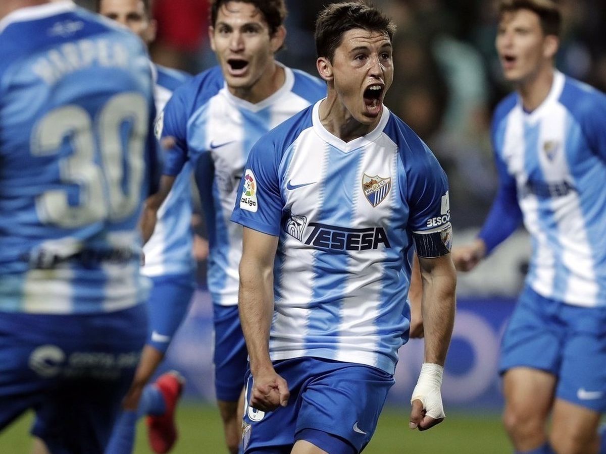 Foto: Jugadores del Málaga celebran un gol. (Europa Press)