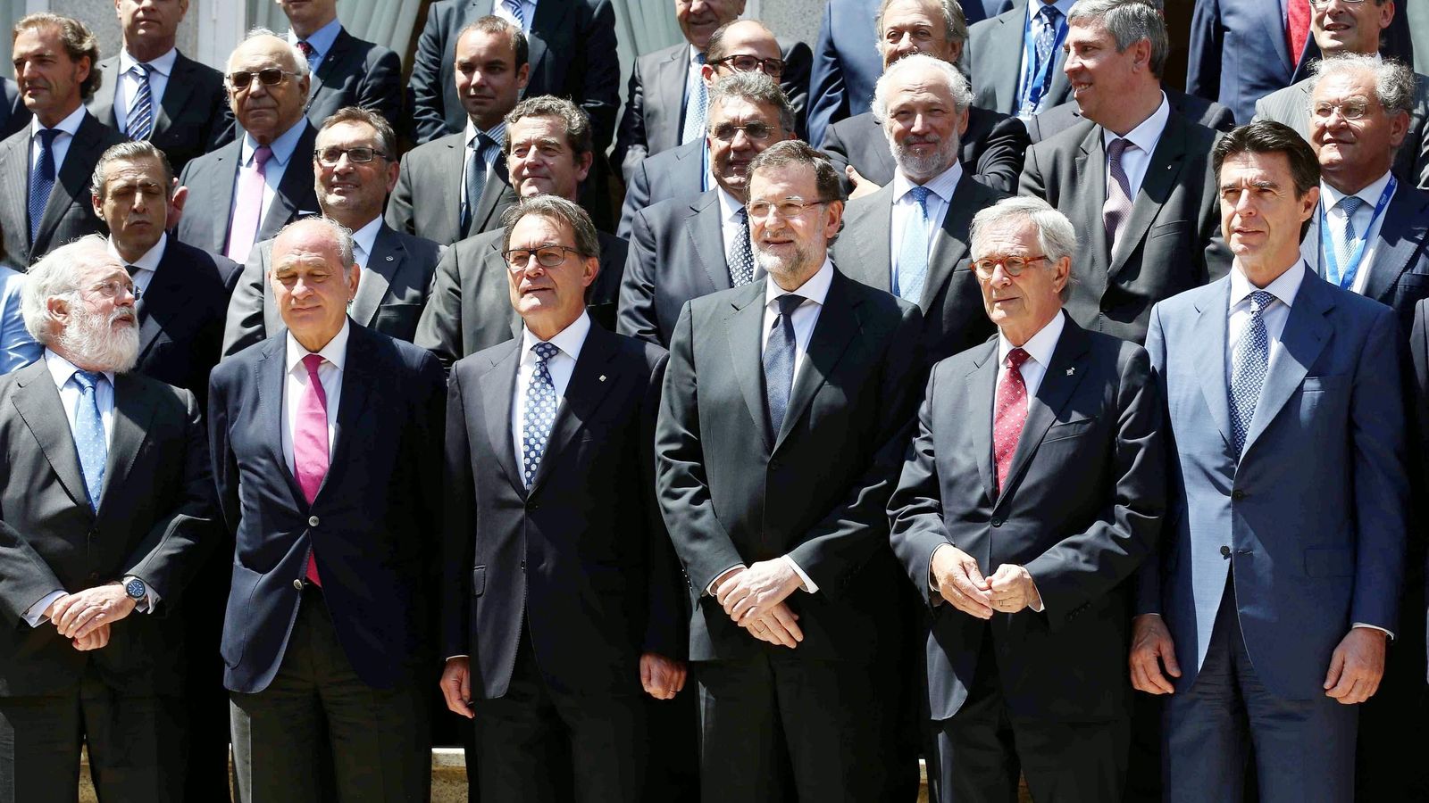 Foto: Mariano Rajoy durante su visita al salón de la autonomoción en Barcelona (EFE)