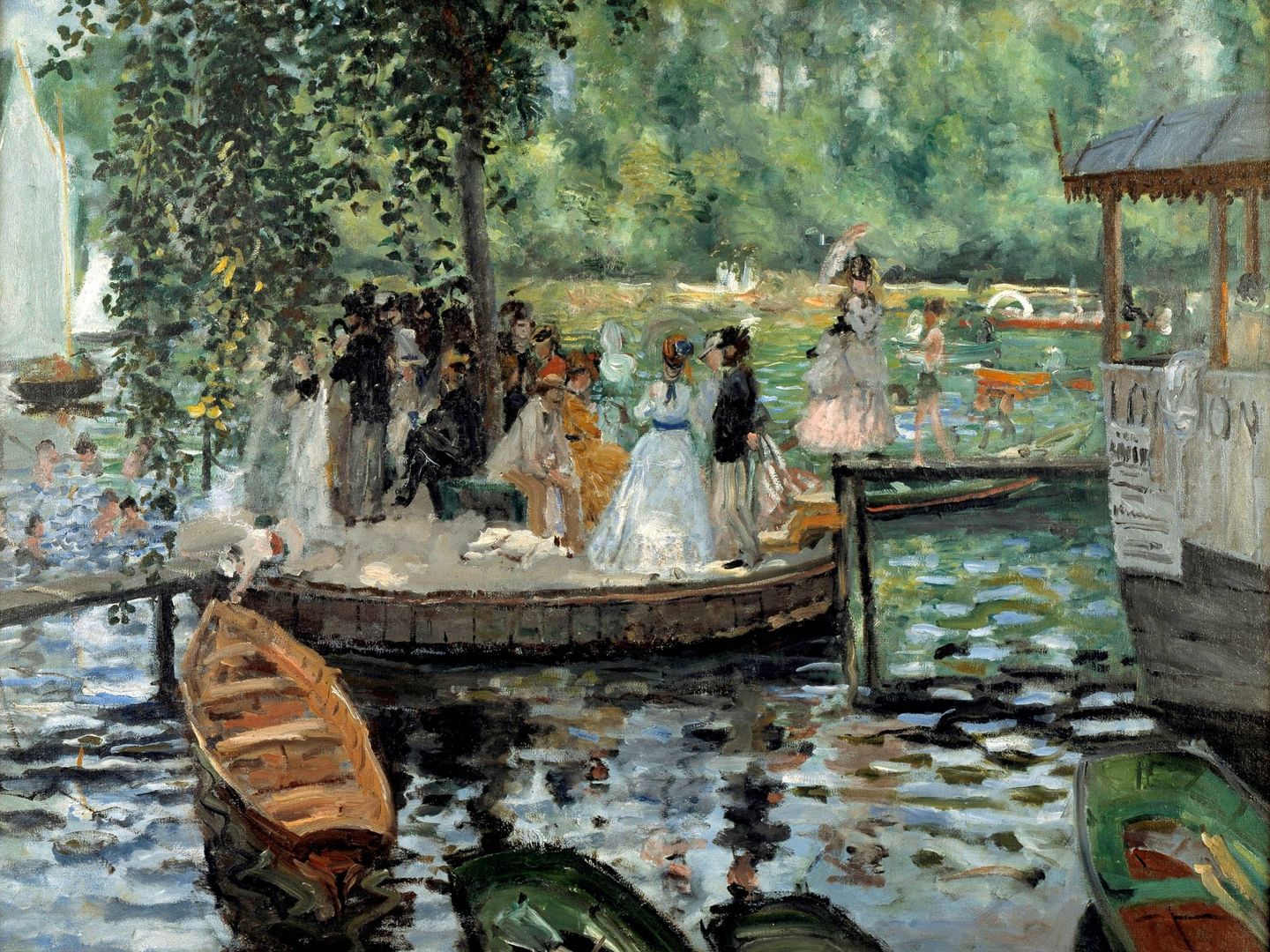 'La Grenouillère', Pierre-Auguste Renoir, 1869. Museo Nacional de Estocolmo.