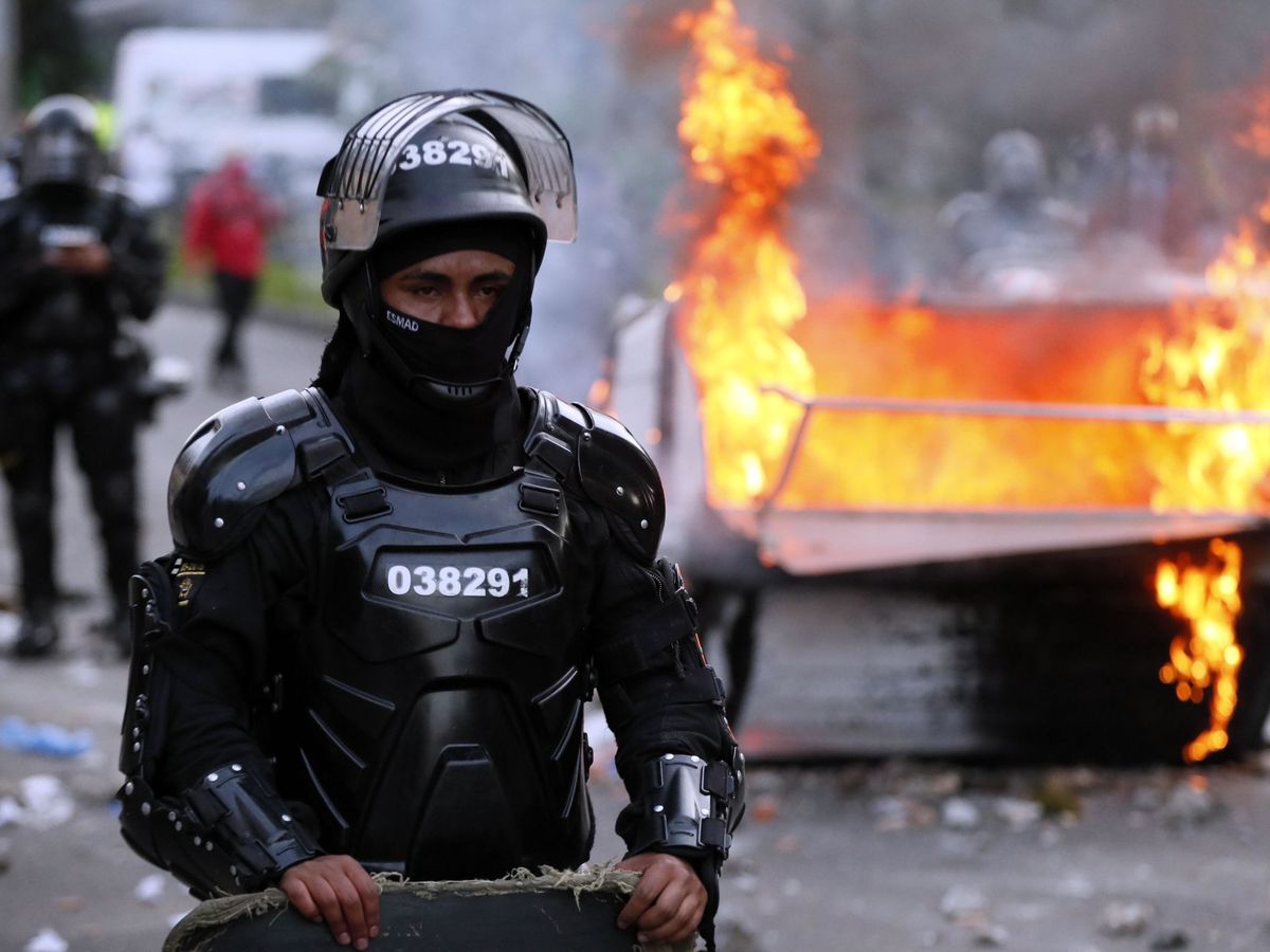 Foto: Disturbios Bogotá. (EFE)