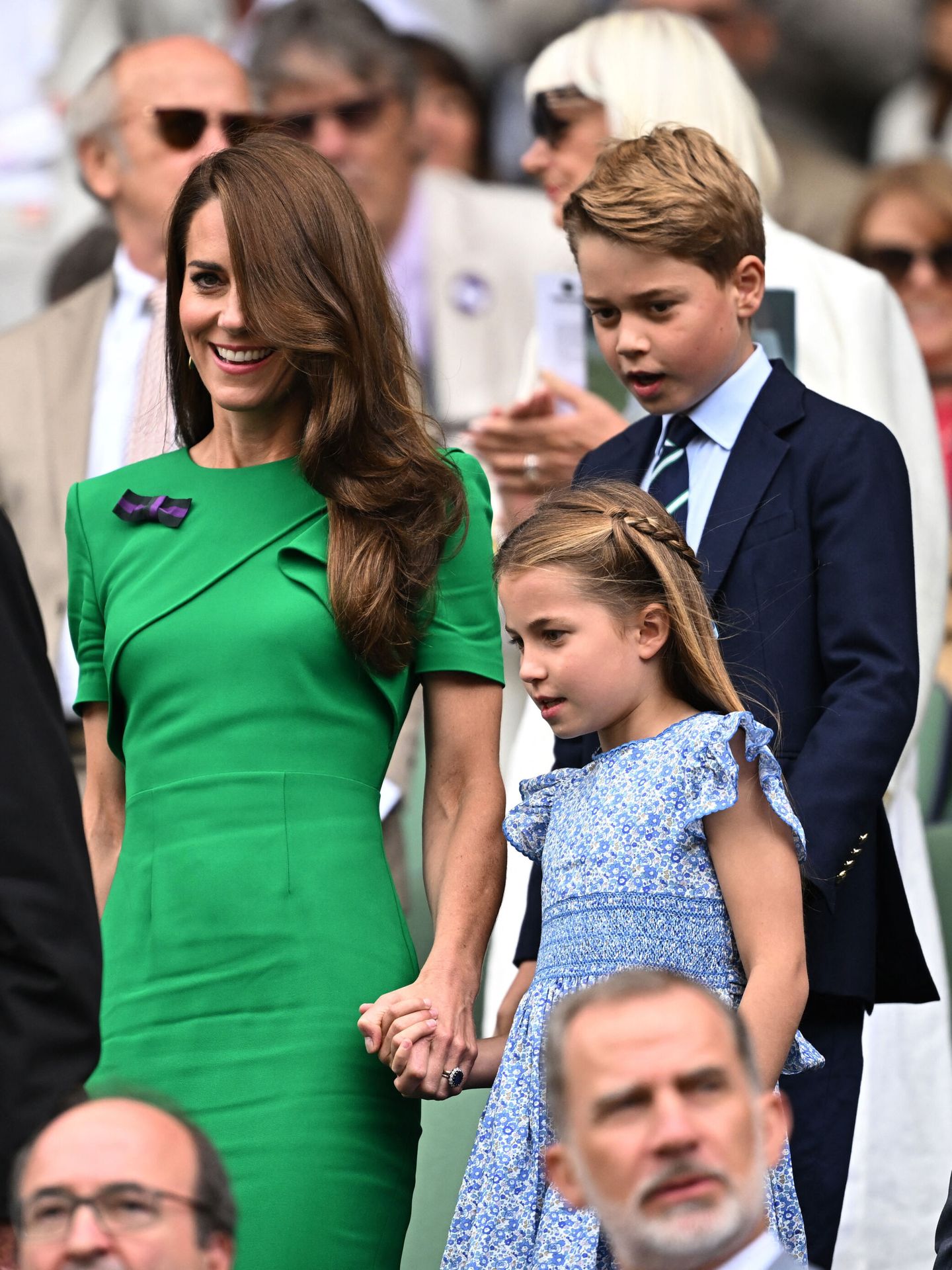Kate Middleton, junto a Charlotte y George. (Reuters/Dylan Martinez)