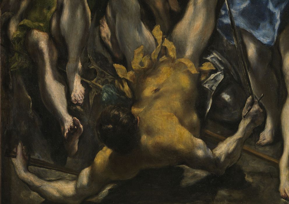 Foto: Un detalle de la parte inferior de 'La resurrección de Cristo', de 1597, del Greco. 