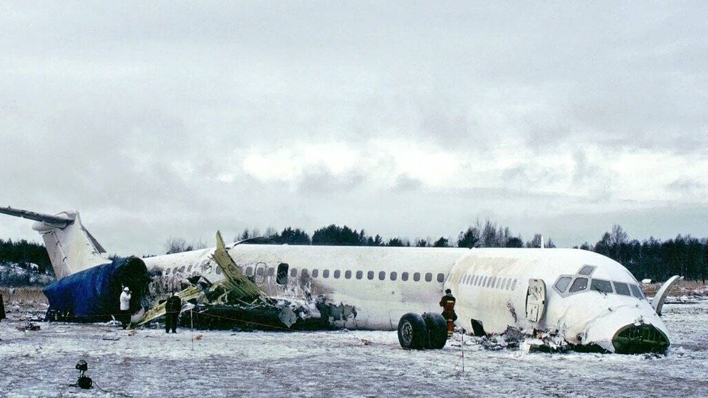 Imagen del avión tras el accidente. (Ola Carlsson/aviaction.net)