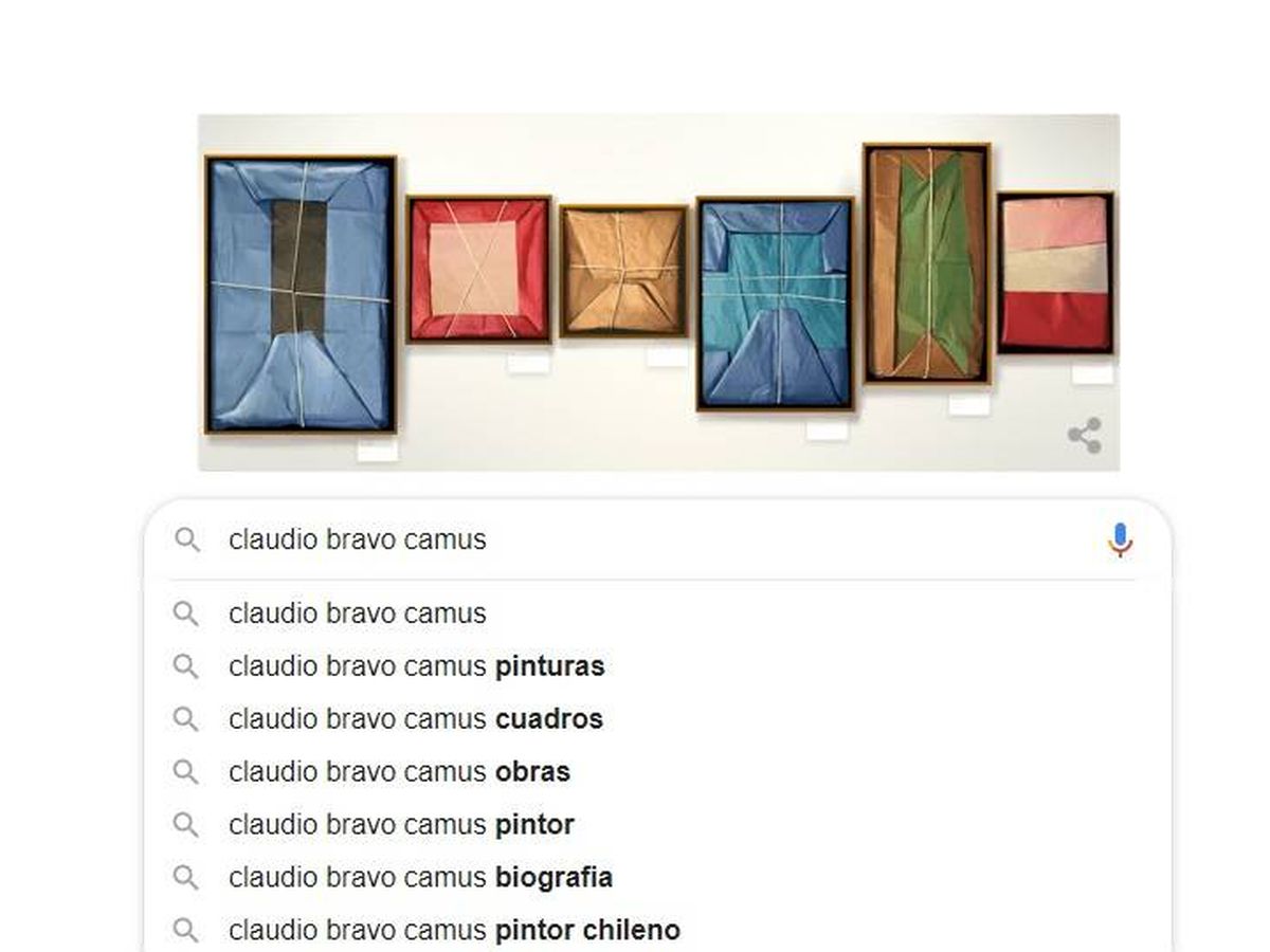 Foto: El 'doodle' que le dedica Google al pintor Claudio Bravo Camus