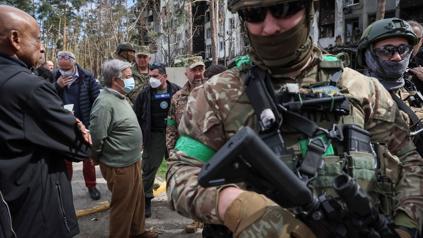 António Guterres, en Kiev. (Reuters/Gleb Garanich)