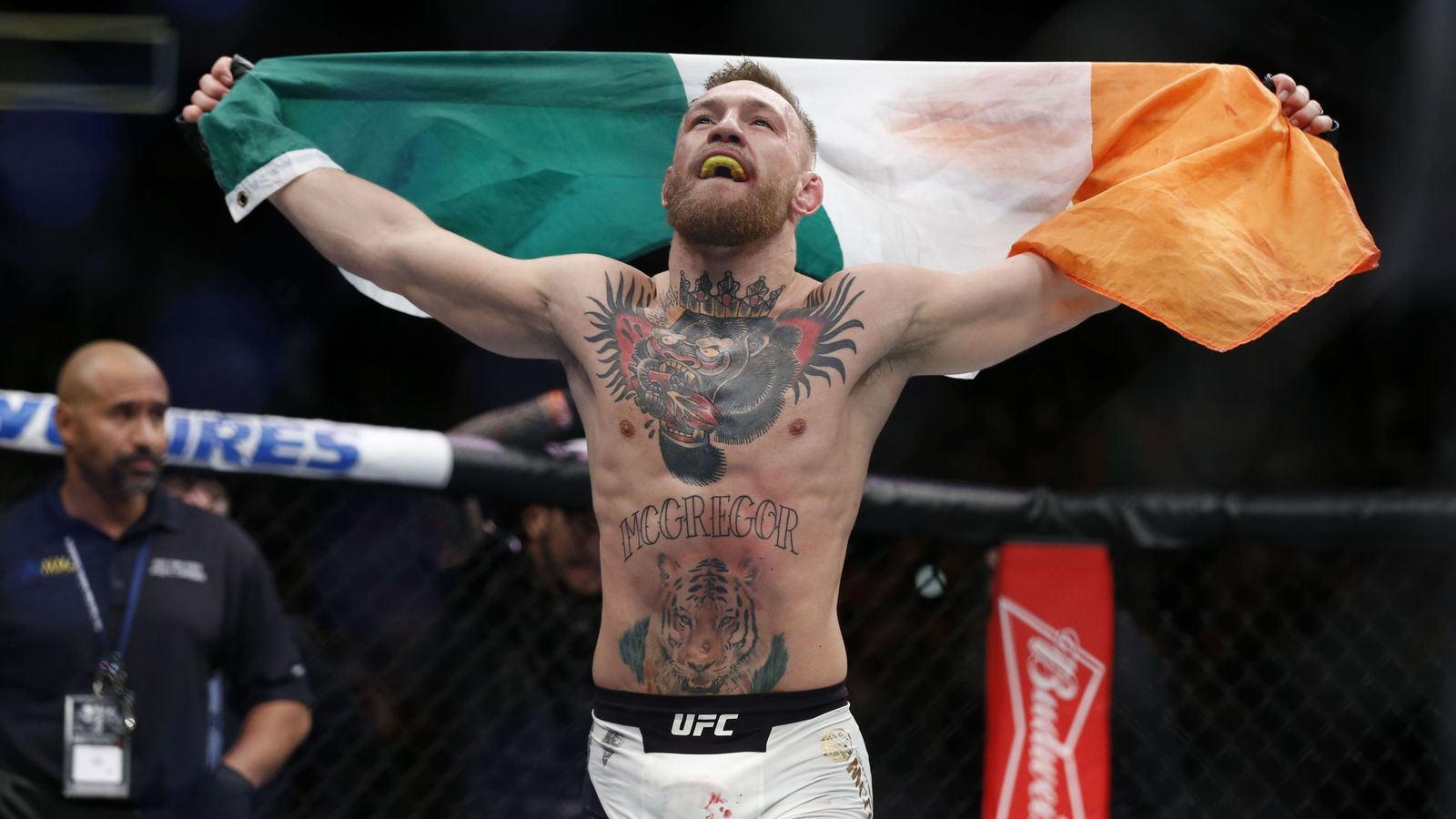 Foto: Conor McGregor celebra su victoria ante Eddie Álvarez en la UFC 205. (Reuters)
