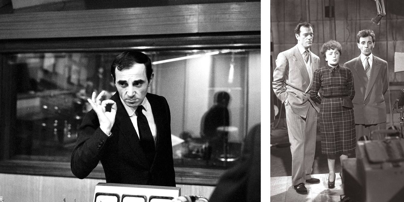 Un joven Charles Aznavour en el programa televisivo 'Le palmarès des chansons', en 1966.