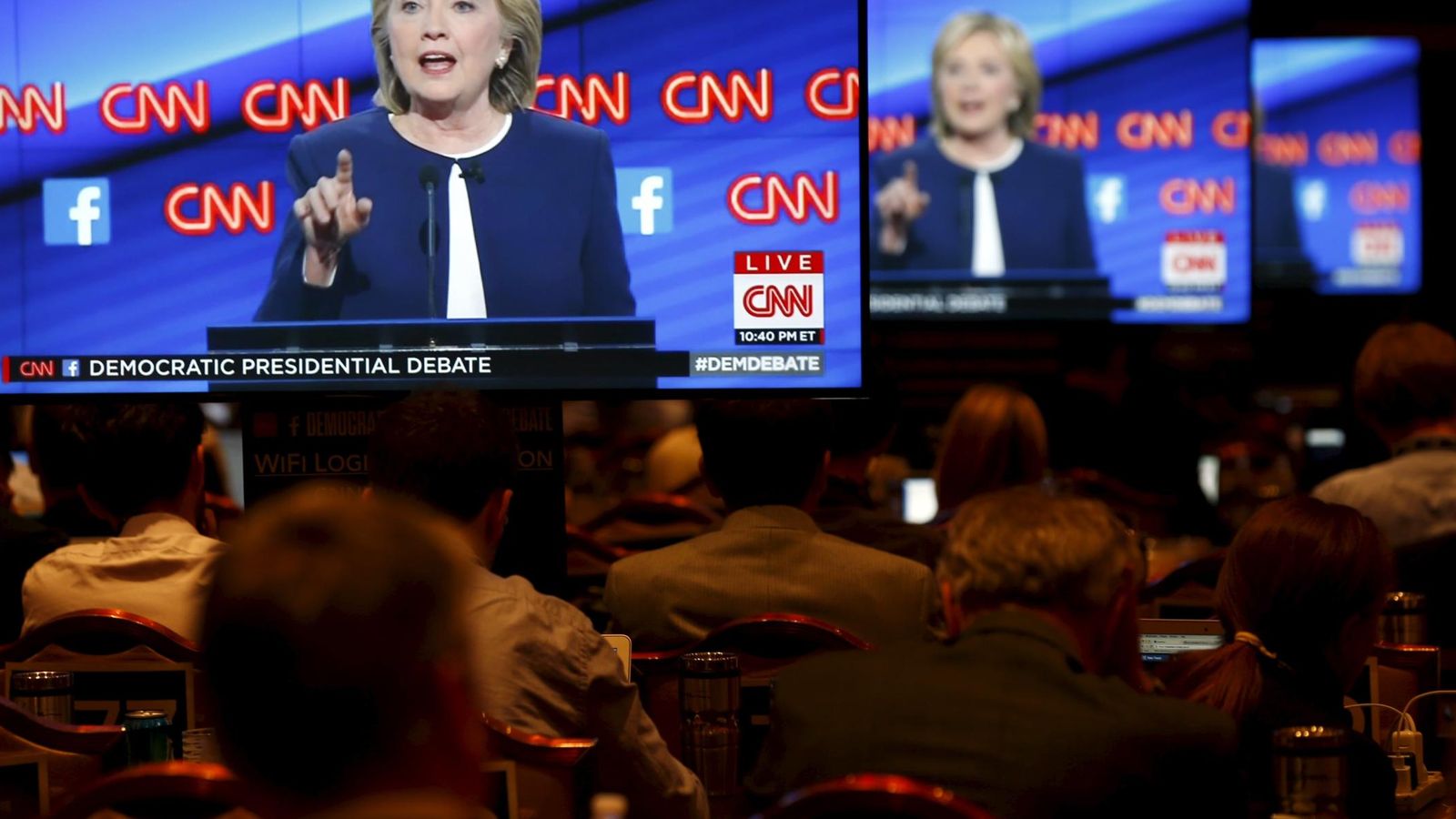 Foto: Clinton durante el debate entre candidatos demócratas celebrado en Las Vegas, Nevada, el 13 de octubre de 2015 (Reuters).
