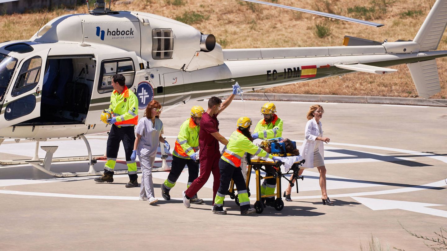 Un accidente de helicóptero, en el estreno de 'Hospital Valle Norte'. (TVE)
