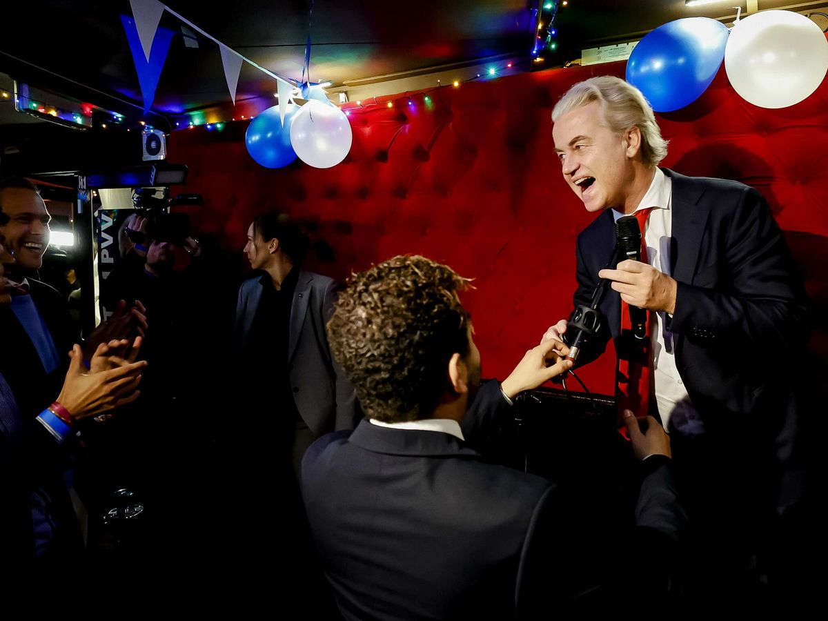 Foto: Geert Wilders, después de las elecciones parlamentarias del 22 de noviembre. (EFE/Remko De Waal)