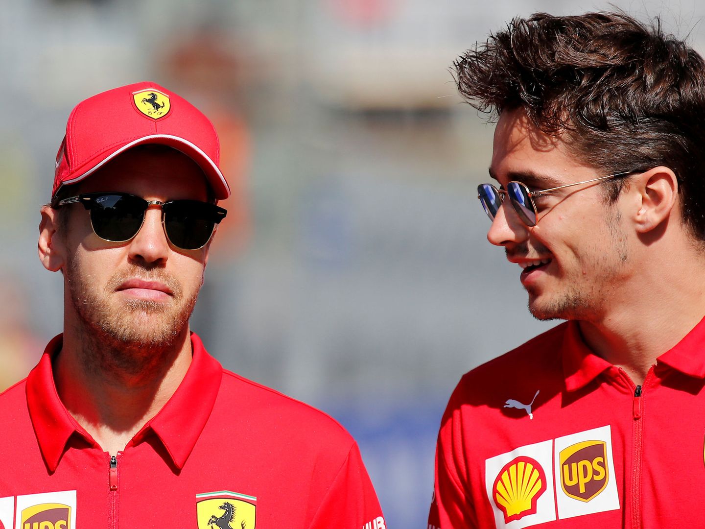 Charles Leclerc hundió a un ya tocado Sebastian Vettel el año pasado. (Reuters)