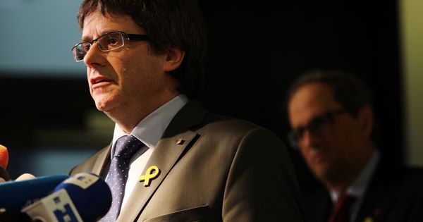 Foto: Puigdemont, en una de sus últimas declaraciones. (EFE)
