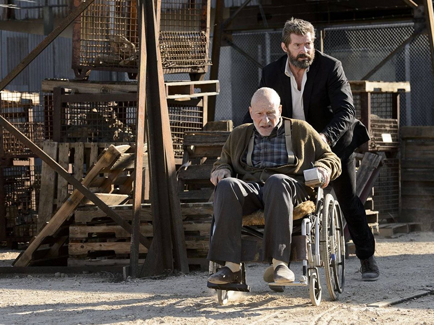 Patrick Stewart y Hugh Jackman en 'Logan'. (Fox)