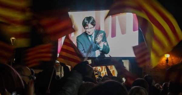 Foto: Acto cierre de campaña Junts per Catalunya en Barcelona. (EFE)