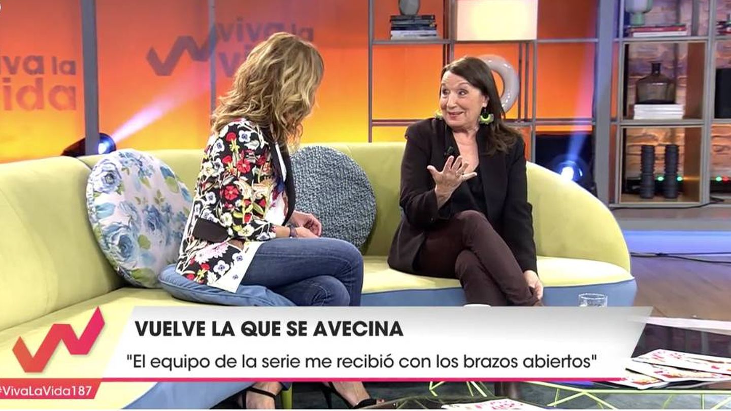 Emma García, junto a Petra Martínez. (Mediaset)